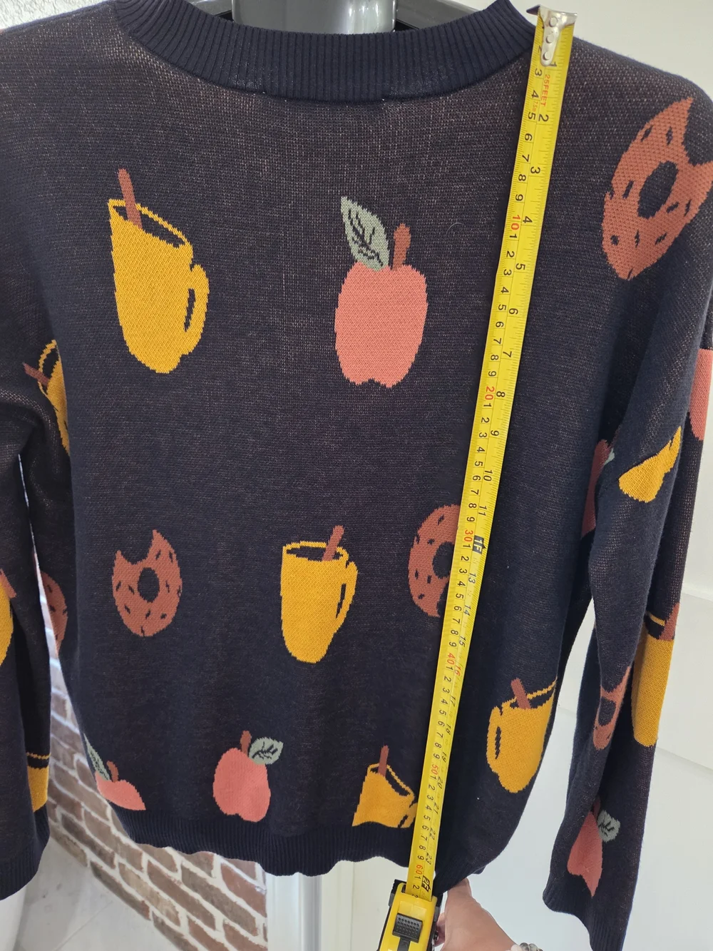 LOFT Apple Cider Donut Coffee Sweater Fall Autumn Teacher Novelty Pullover